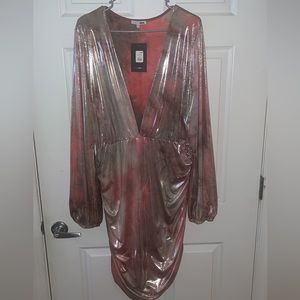 PINK METALLIC DRESS